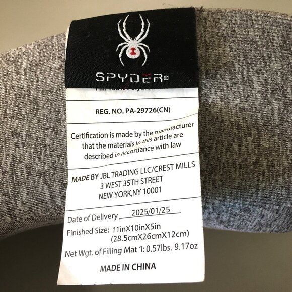 SPYDER 🕷️ Memory Foam Neck Travel Pillow - Comfy & Washable - Picture 11 of 13